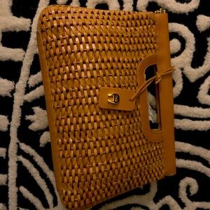 80-90’s Vintage Etienne Aigner Clutch with tags! Cashew in color, RIO Collection